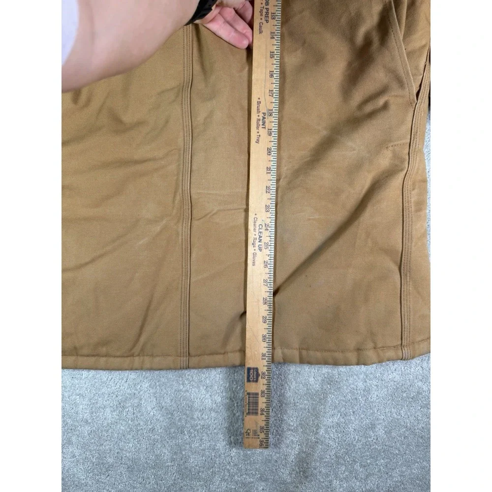 VTG Carhartt C03 BRN Arctic Jacket Mens 48 Reg Canvas Chore Barn DISTRESSED Work